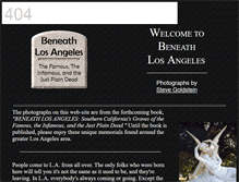 Tablet Screenshot of beneathlosangeles.com